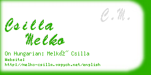 csilla melko business card